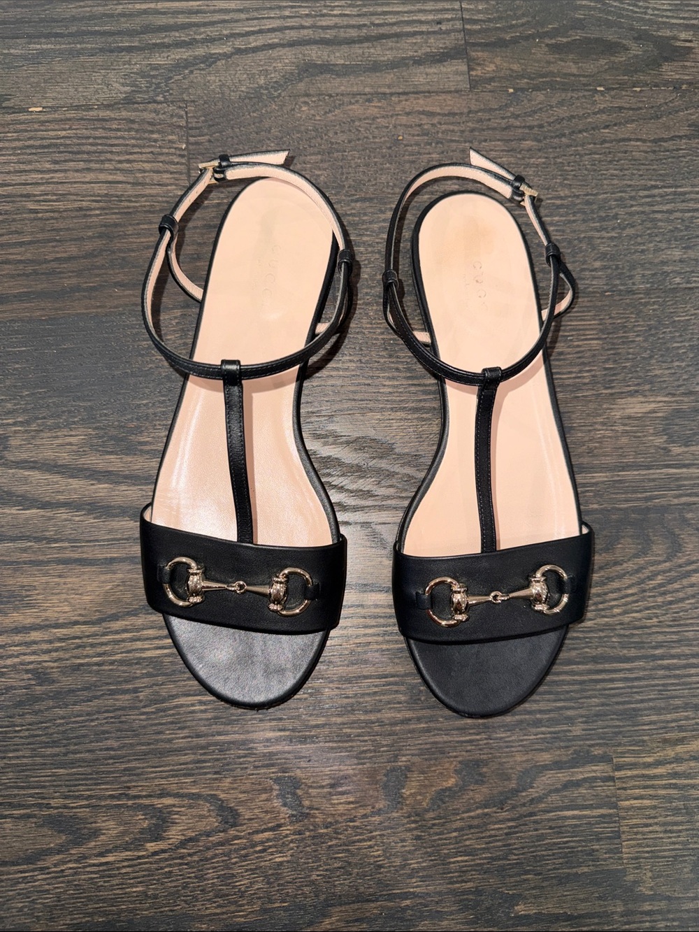 Gucci Leather Sandals-466705-Size 39-Authentic-Great used condition